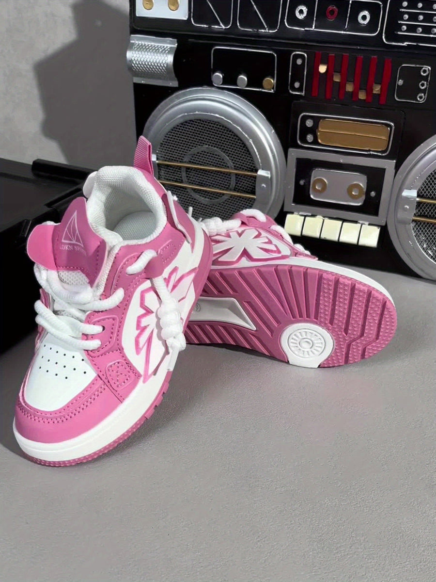 Chaussures de sport décontractées rose pour bébés filles, tendance et à la mode, nouveau style, chic pour le quotidien, 