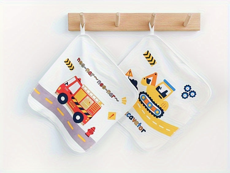 Serviette bébé carrée double épaisseur, serviette à salive — Monptitlou