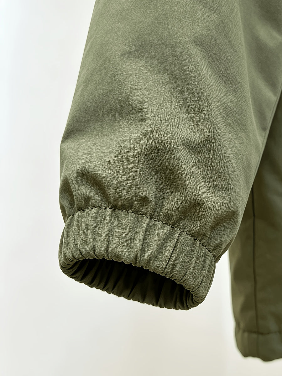 Nouvelle Veste Zippée à Capuche Kaki Printemps et Automne pour Bébés et — Monptitlou