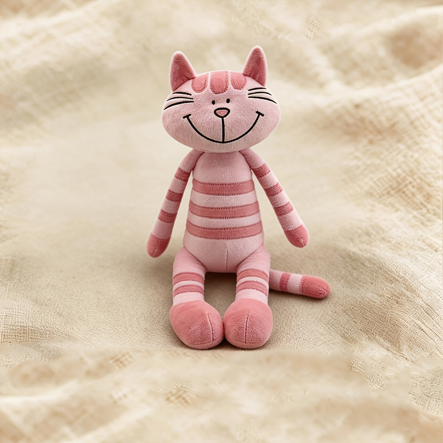 Poupée en peluche chaton rose guérisseur — Monptitlou