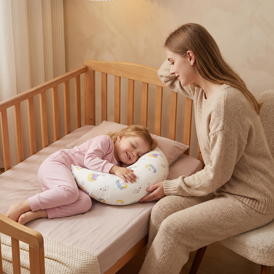 Oreiller de grossesse en forme de C Moon Pillow — Monptitlou