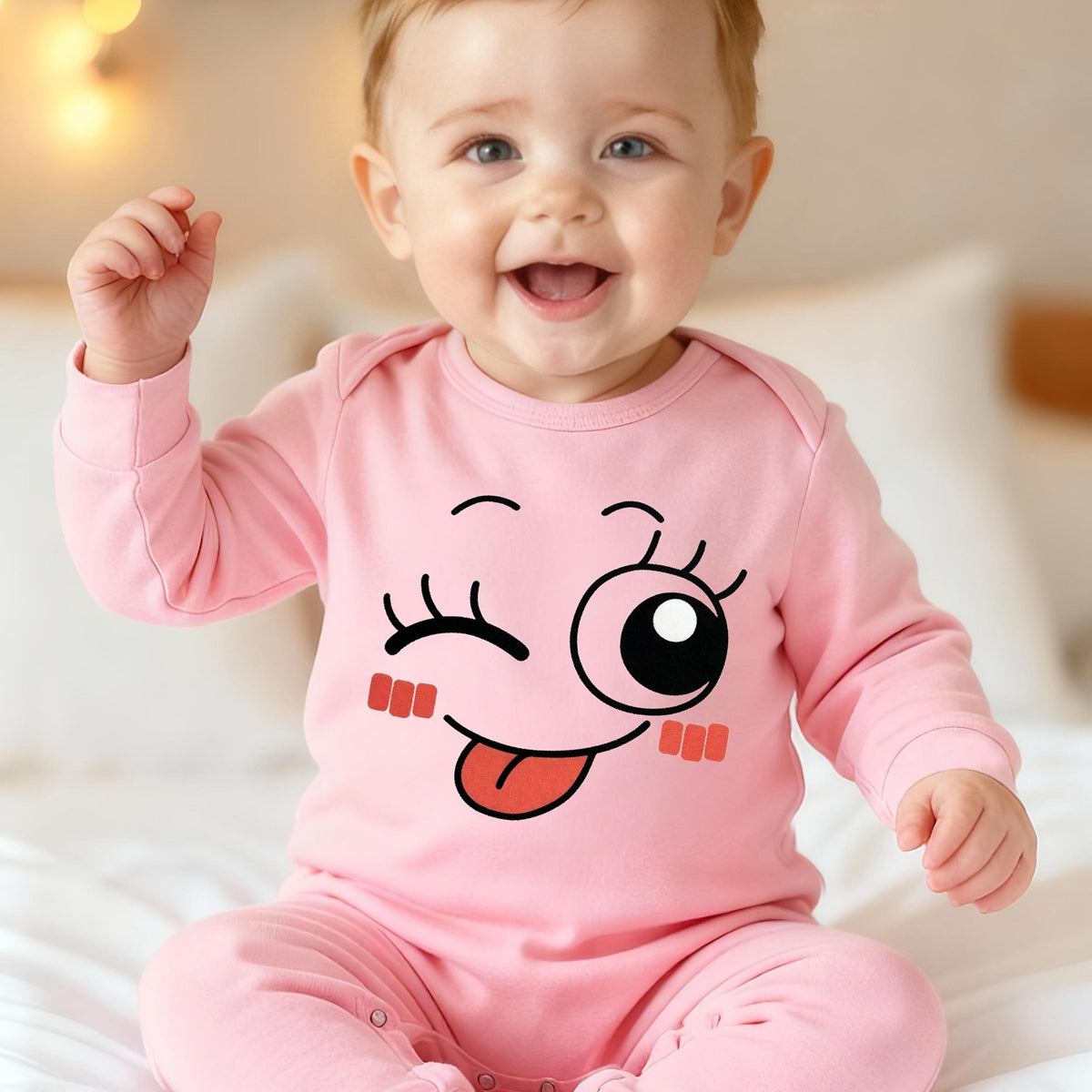Combinaison à motifs ludiques et nouvel imprimé de lettres pour bébé — Monptitlou Image