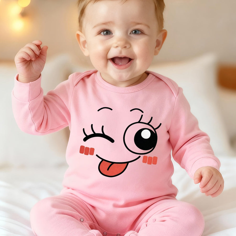 Combinaison à motifs ludiques et nouvel imprimé de lettres pour bébé — Monptitlou