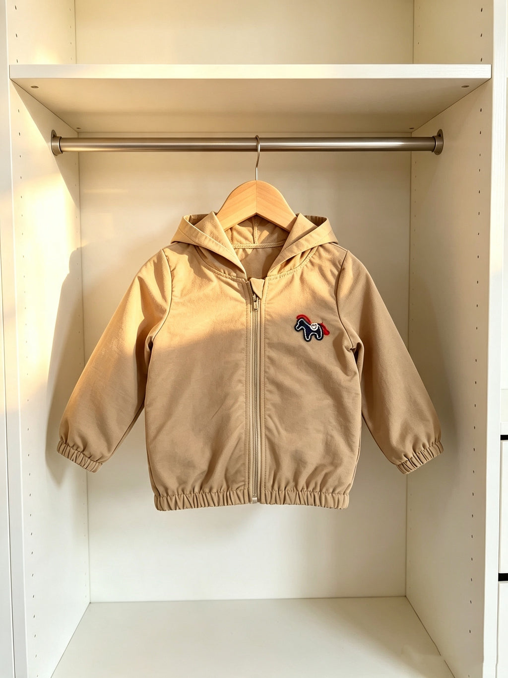 Nouvelle Veste Zippée à Capuche Kaki Printemps et Automne pour Bébés et