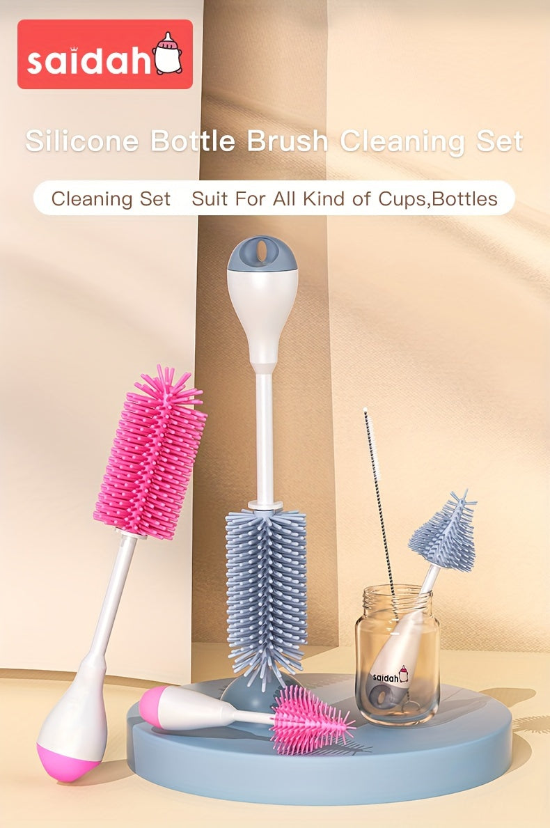 Ensemble de brosses pour biberons en silicone 3-en-1 avec brosse pour — Monptitlou