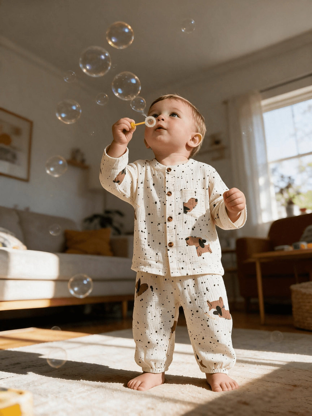 Ensemble 2 pièces pour bébés garçons et filles — Monptitlou Image