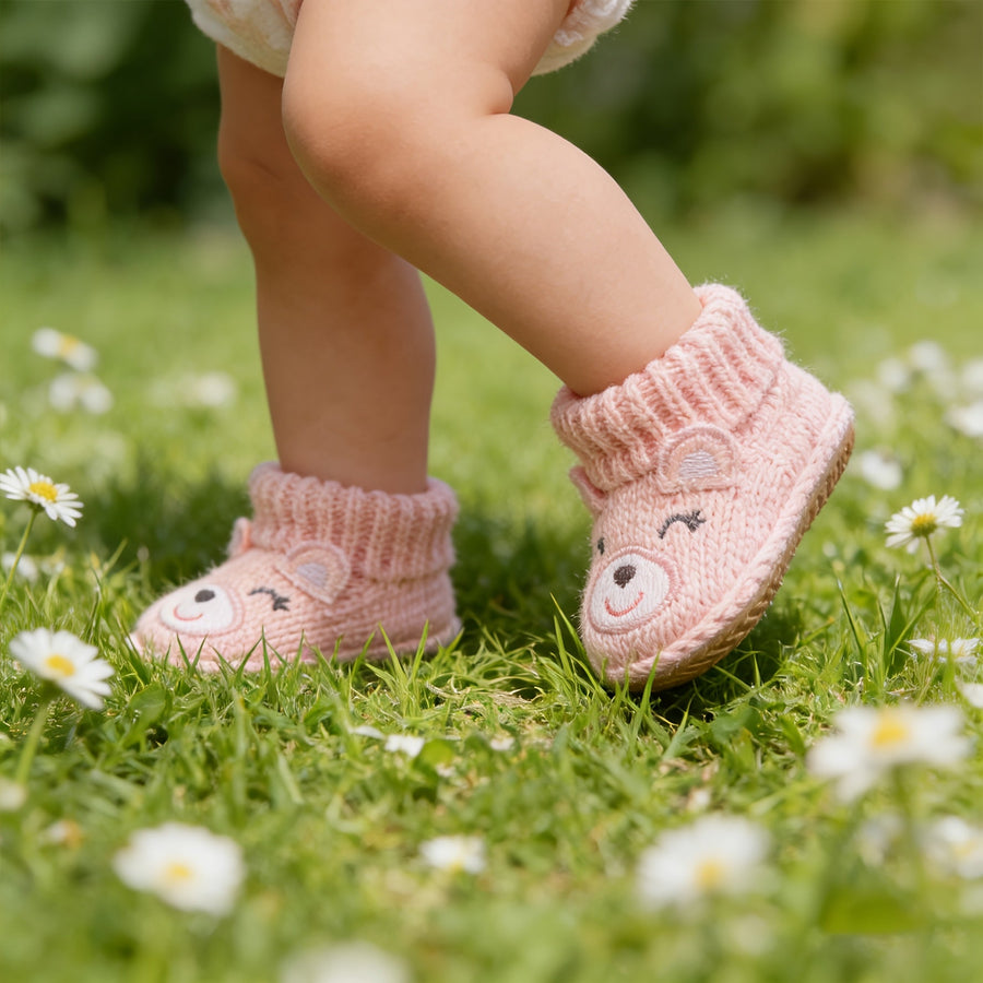 1 Paire de Chaussons Tricotés Mignons à Motifs Animaux pour — Monptitlou