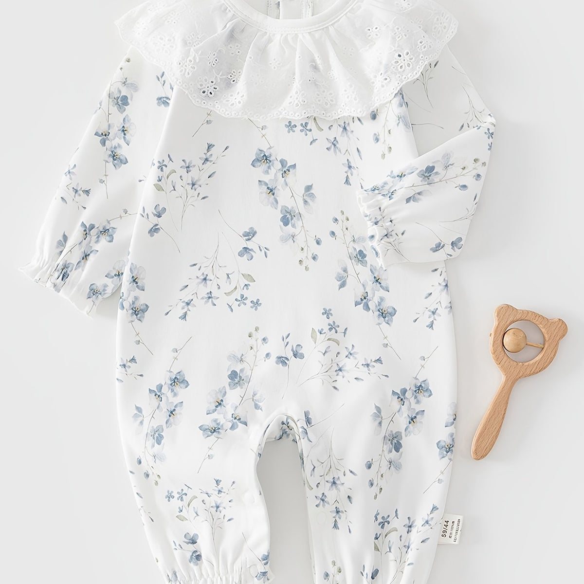 Nouvelle Arrivée Printemps Barboteuse à Manches Longues en Pur Coton — Monptitlou Image