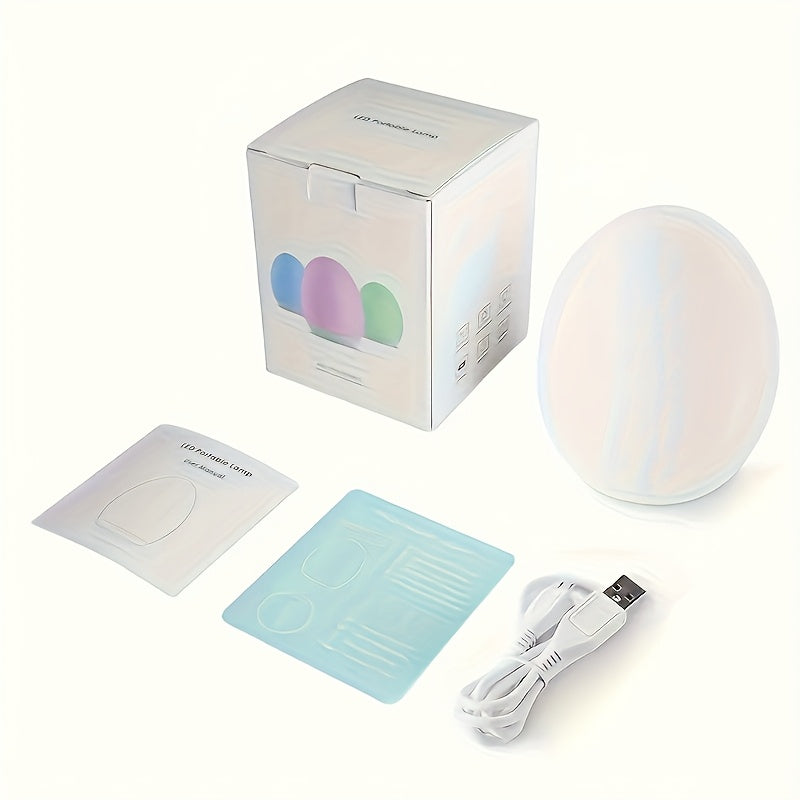 Veilleuse rechargeable en forme d'œuf avec 7 modes de couleur — Monptitlou