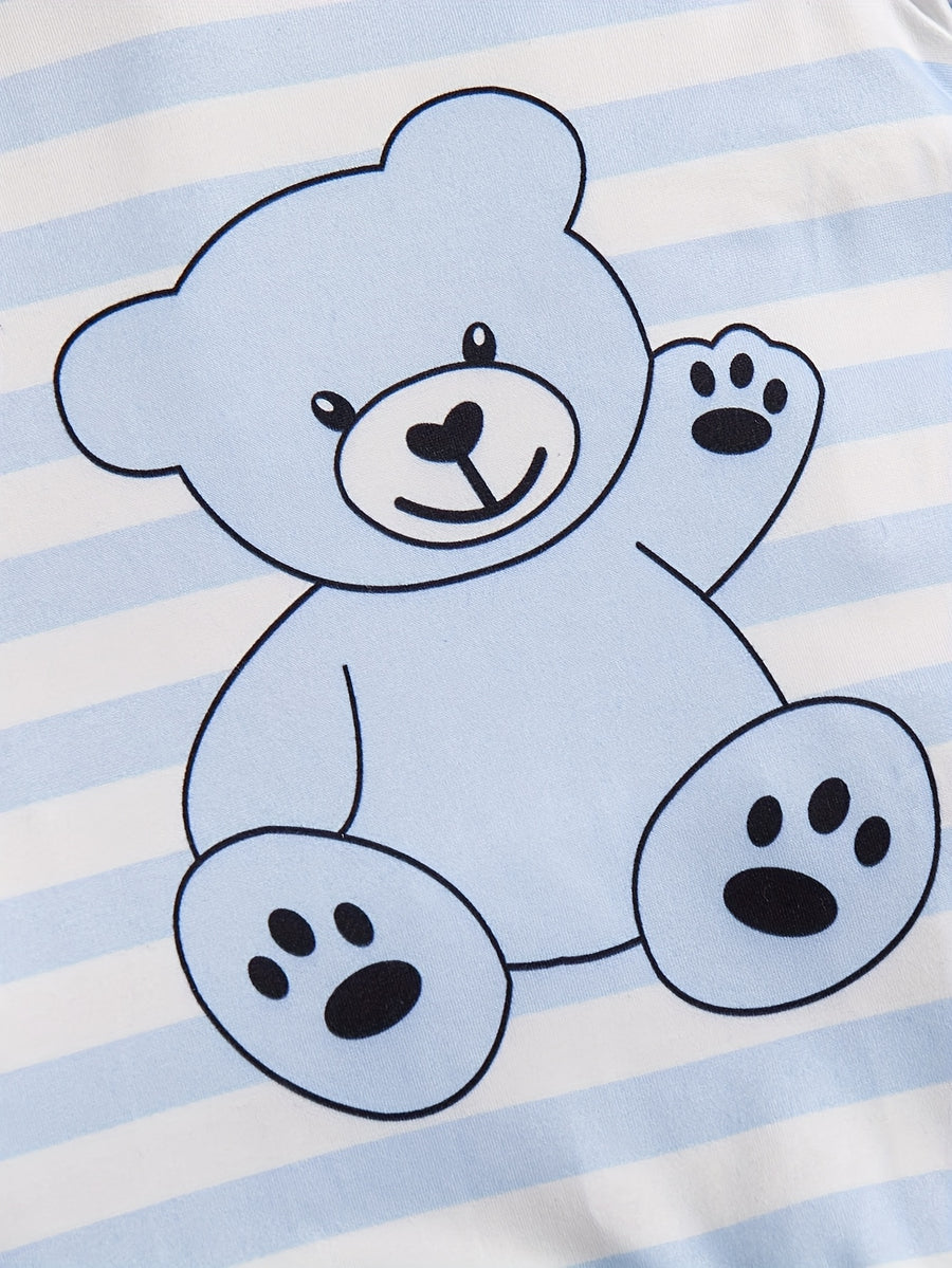 Ensemble trois pièces de pyjama à pieds pour bébés garçons — Monptitlou