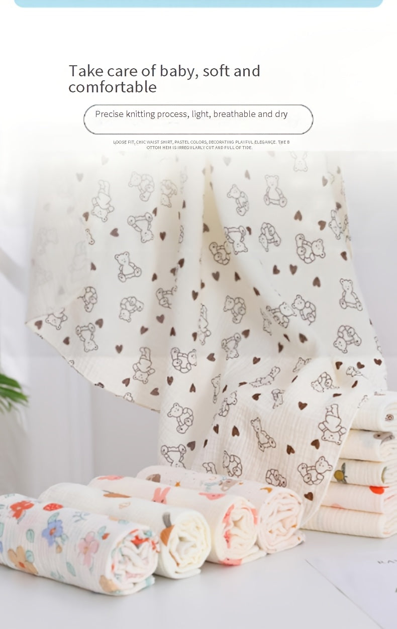Lot de 2 langes bébé en double gaze absorbante — Monptitlou