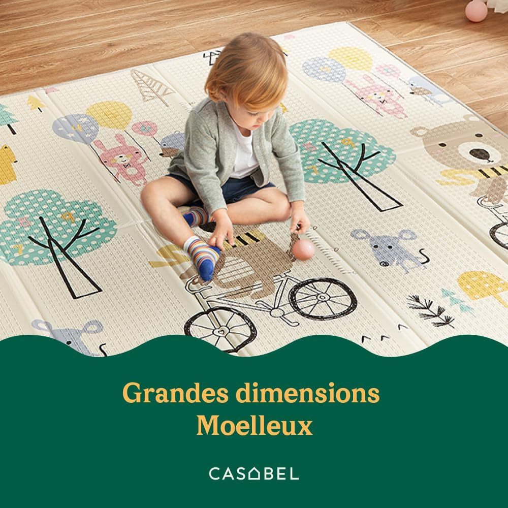 Tapis de jeu pliable pour bébé, tapis de sol imperméable pour bébé — Monptitlou