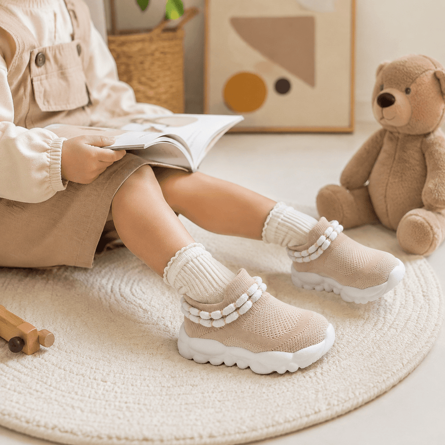Baskets tricotées pour tout-petits garçons et filles — Monptitlou
