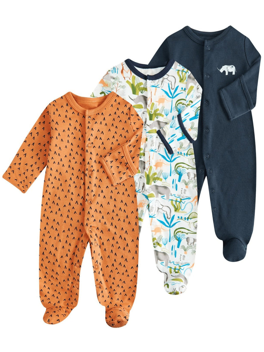 Ensemble 3 pièces pour nouveau-né : combinaison à pressions, body et pantalon | Tenue douce et respirante à manches long