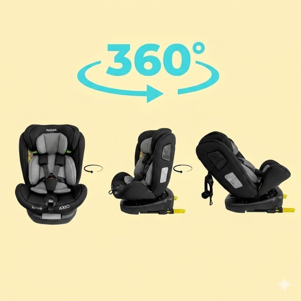 Nania Siège auto AXIO Isofix Pivotant 360° I-Size 40-150 cm — Monptitlou