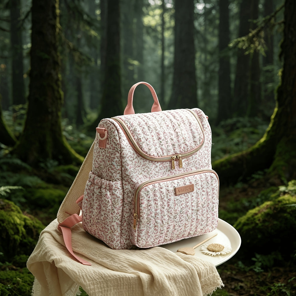 Sac à dos rose à poche avant unique, un essentiel pour la maison — Monptitlou