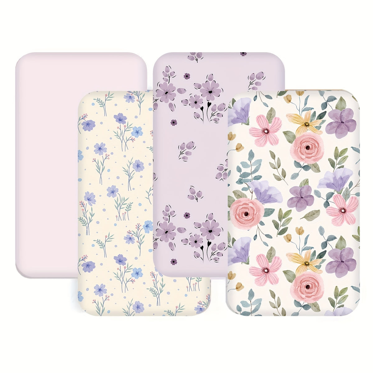 Parure de 4 draps de lit moitié lune ultra-doux pour berceau — Monptitlou Image