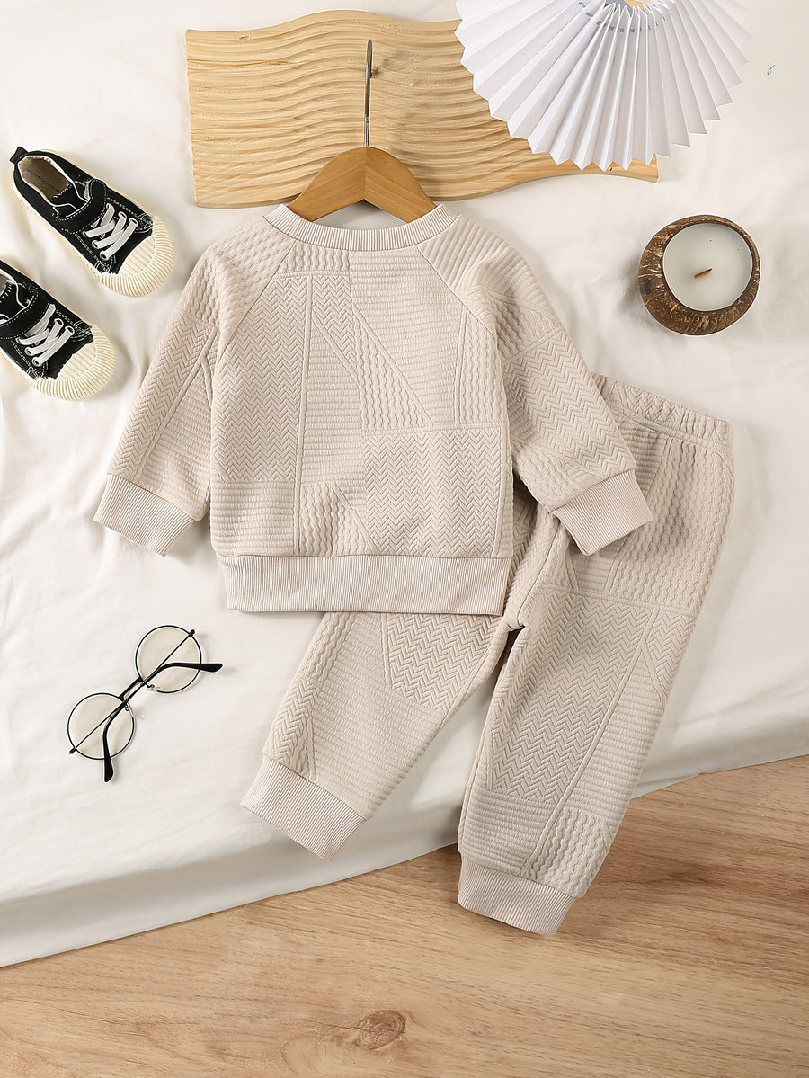 Ensemble deux pièces pour bébé garçon, automne hiver — Monptitlou
