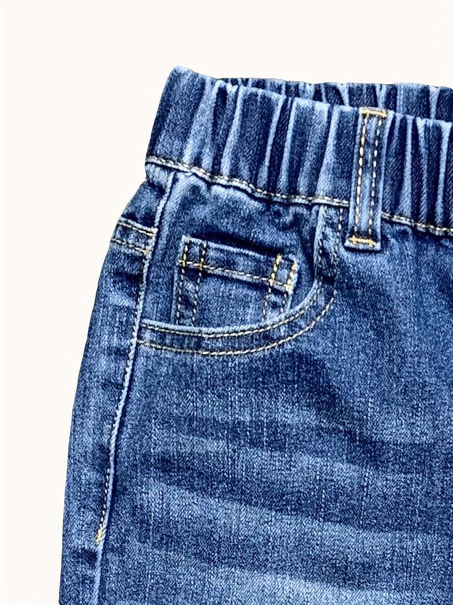 Pantalon en jean stretch pour garçon, style printemps/automne — Monptitlou