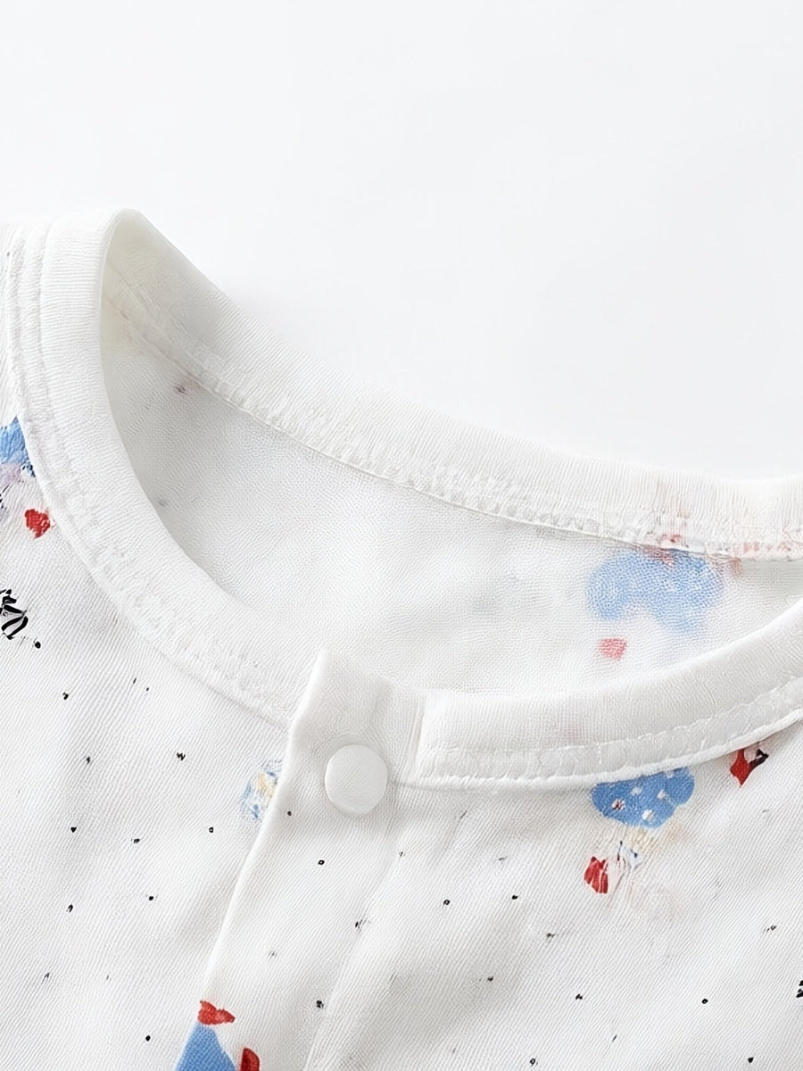 [Confortable et respirant] Body pour bébé saisonnier confortable et respirant, T-shirt à manches trois quarts, combinais