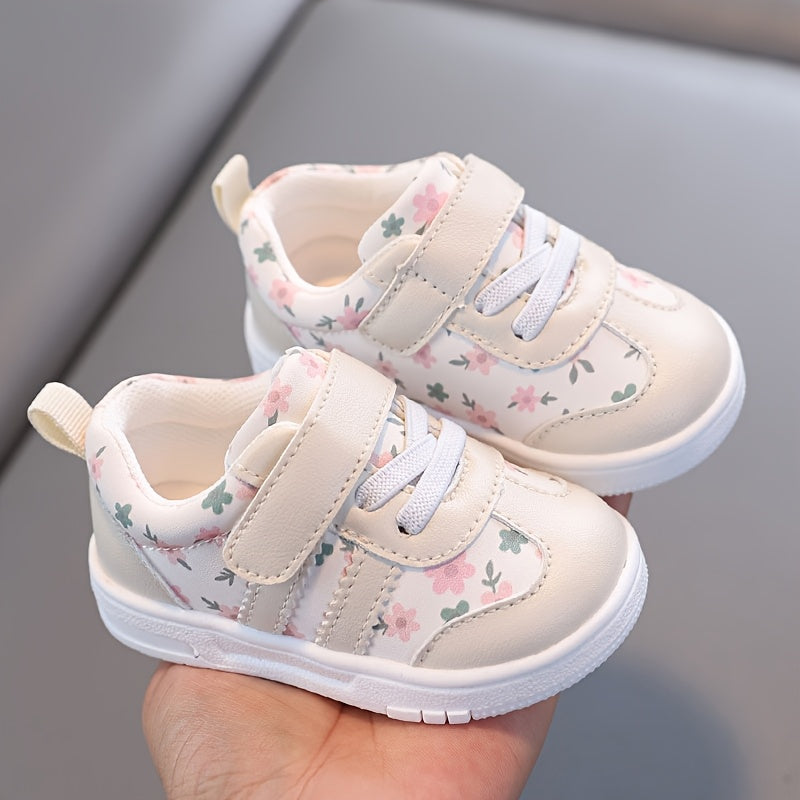 Chaussures bébé garçons et filles 1-2-3-4 ans motif floral mignon semelle souple antidérapante pour marche extérieur int