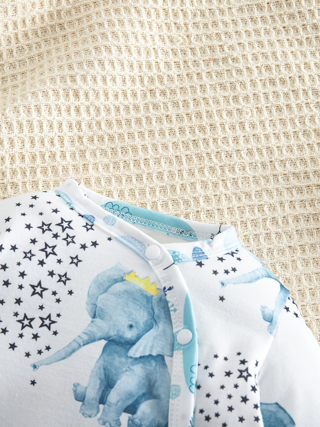 Body Bébé Éléphant Bleu Étoile Confortable — Monptitlou