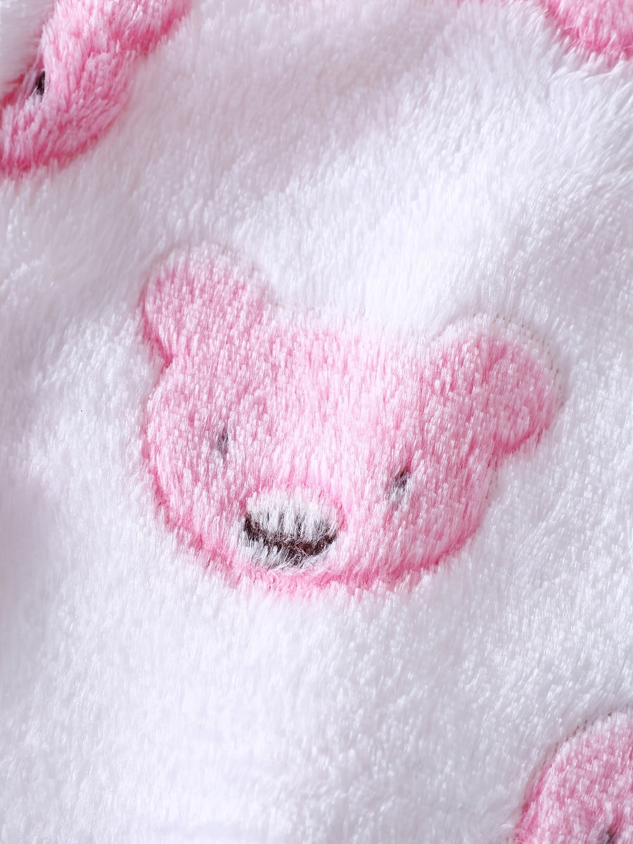 Combinaison polaire à capuche ourson pour bébé fille — Monptitlou