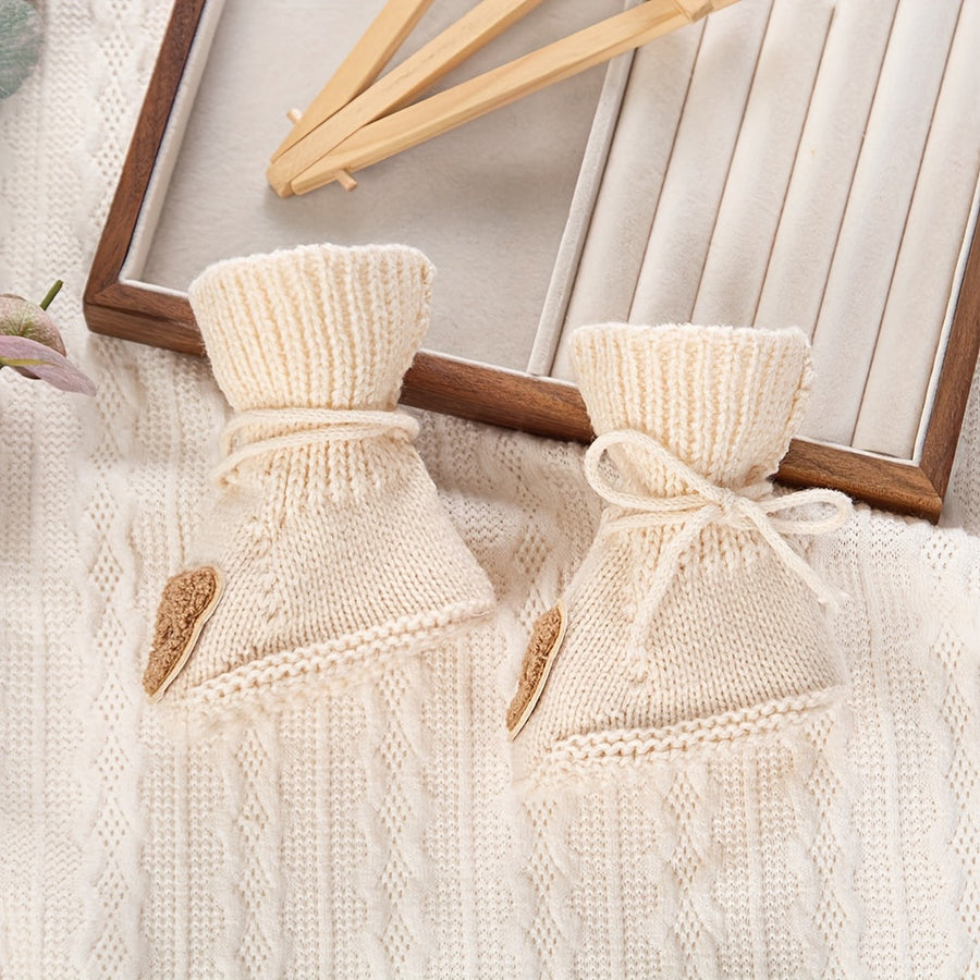 1 Paire d'Adorables Chaussettes en Tricot Ours pour Nouveau-nés — Monptitlou