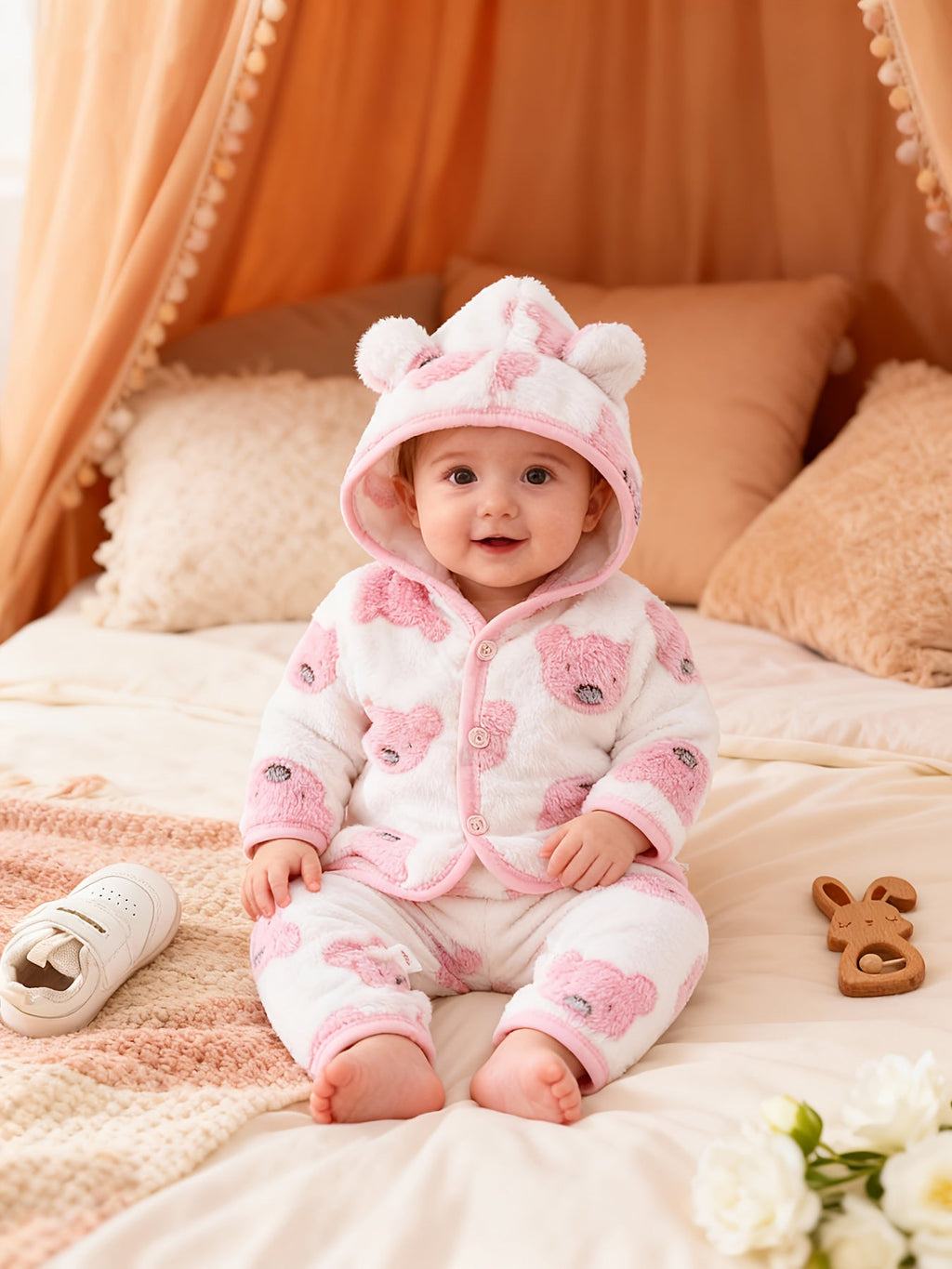 [Vêtements Noël bébé] Tenue Sherpa Ours Mignon pour Bébé Garçon — Monptitlou