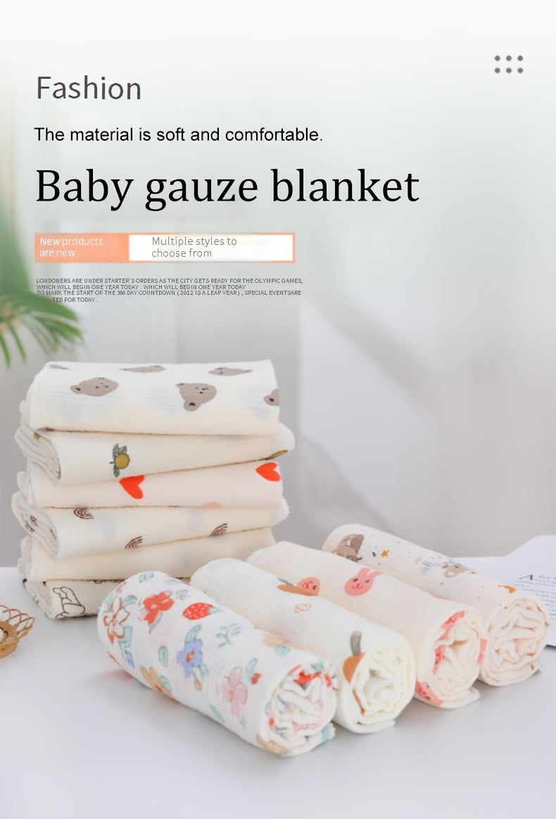 Lot de 2 langes bébé en double gaze absorbante — Monptitlou