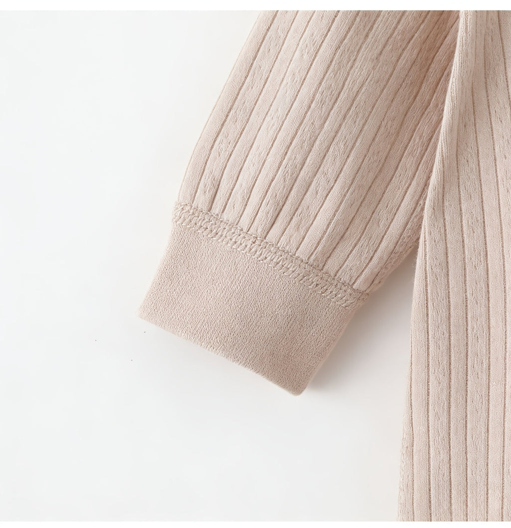 Body manches longues bébé couleur unie boutons-pression 2026 — Monptitlou