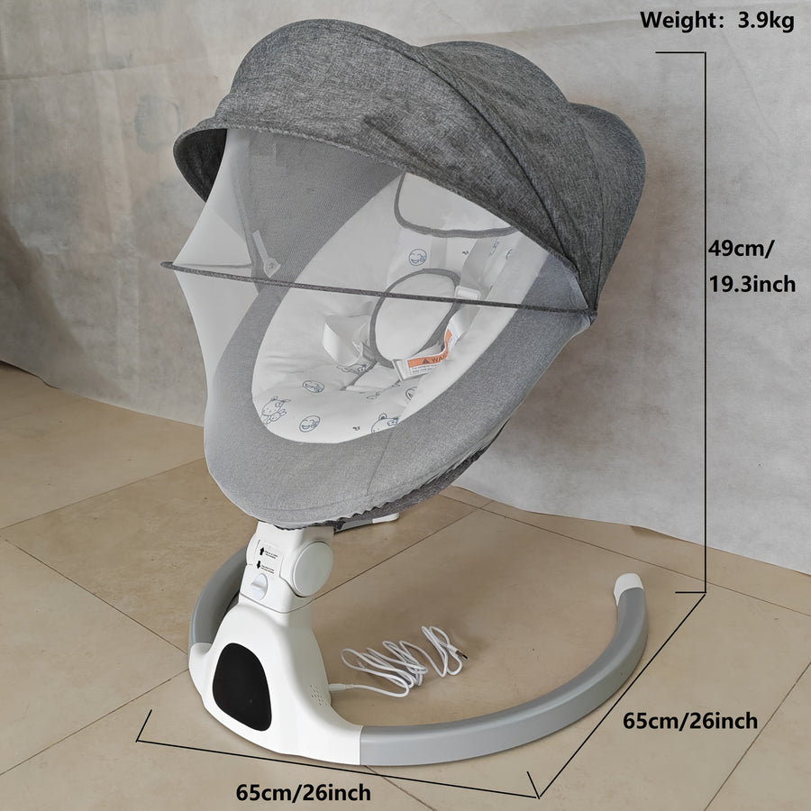 Berceau bébé avec ceintures de sécurité et moustiquaire amovible — Monptitlou