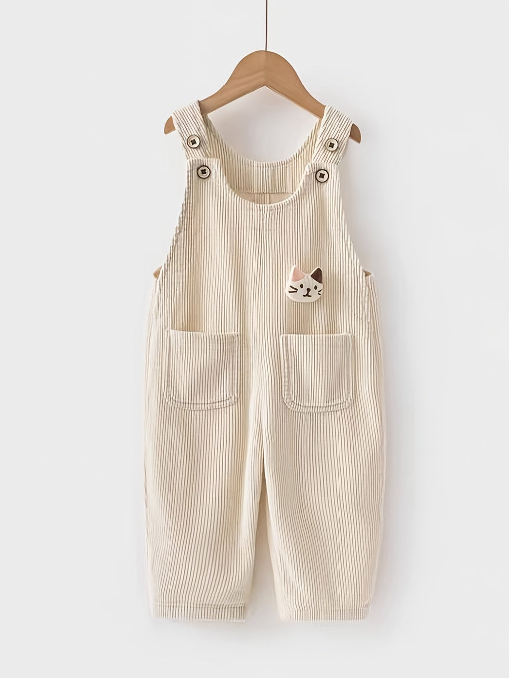 Salopette Bébé Printemps et Automne Fille Style Étranger Velours Côtelé — Monptitlou