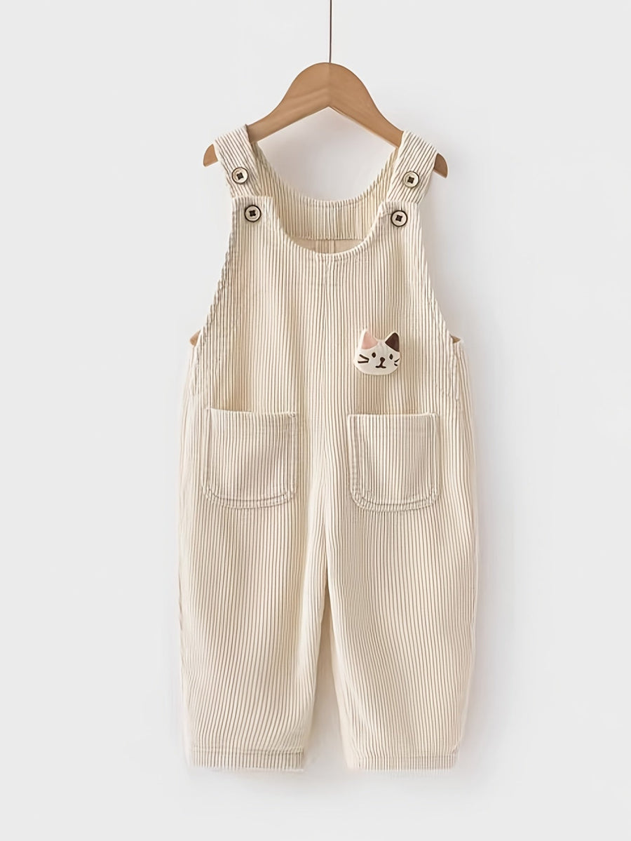 Salopette Bébé Printemps et Automne Fille Style Étranger Velours Côtelé — Monptitlou