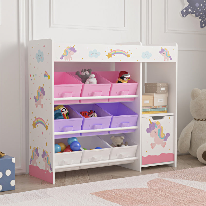 Étagère pour enfants 'Søndreland avec une seule porte d'armoire et 9 — Monptitlou