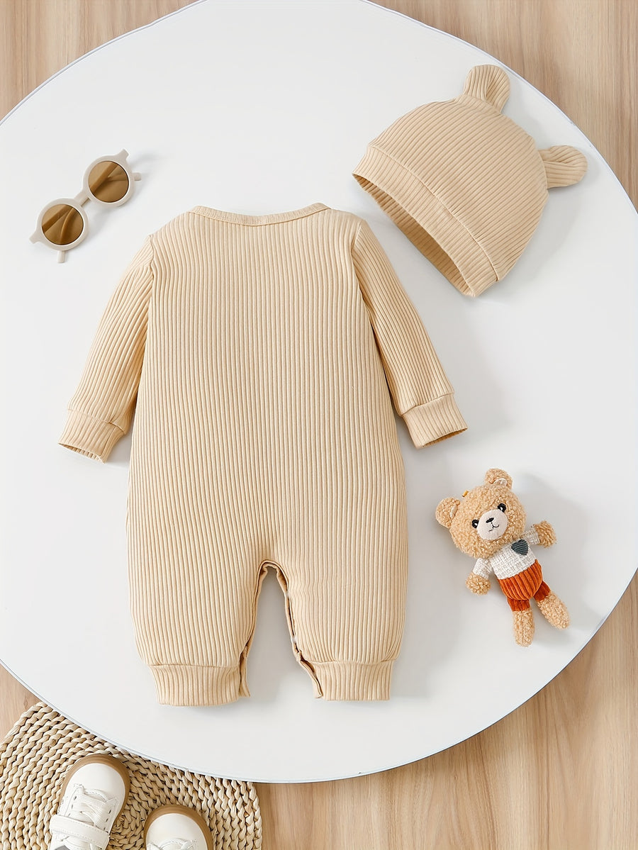 Combinaison 3D ours mignon pour enfants avec bonnet confortable — Monptitlou