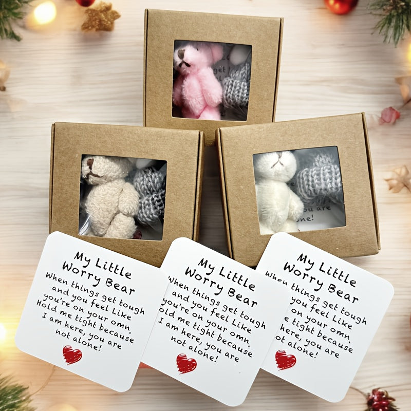 Mini-peluche porte-bonheur avec carte de vœux — Monptitlou Image