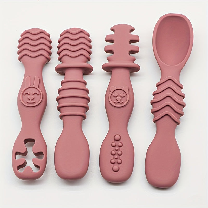 Ensemble de cuillères à mâcher en silicone — Monptitlou Image