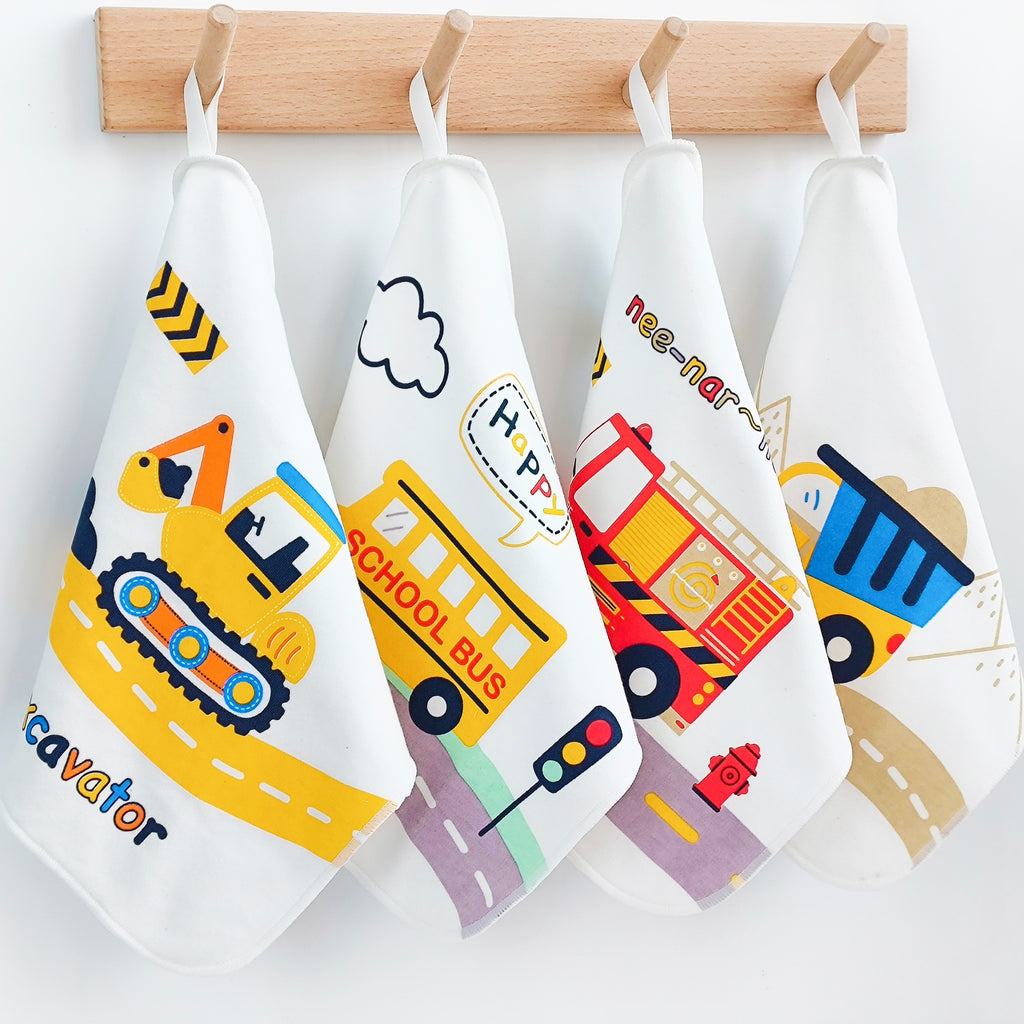 Serviette bébé carrée double épaisseur, serviette à salive — Monptitlou