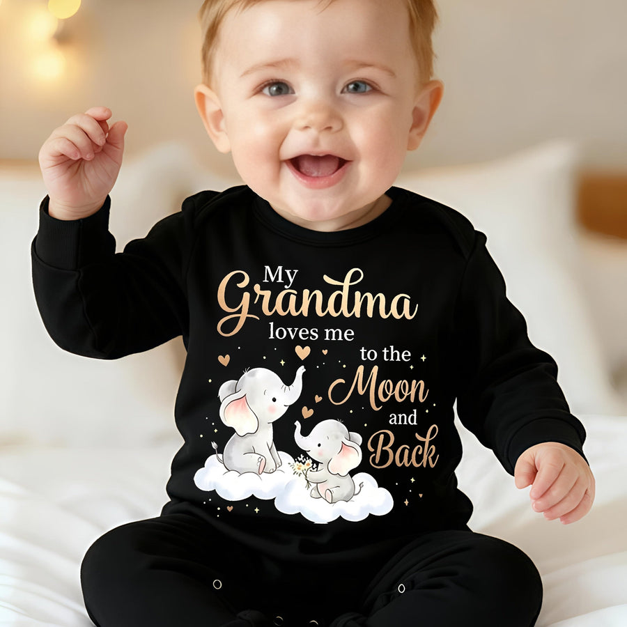 Ma Grand-mère M'aime Plus Que La Lune Et Retour Nouveau Motif de Lettre — Monptitlou