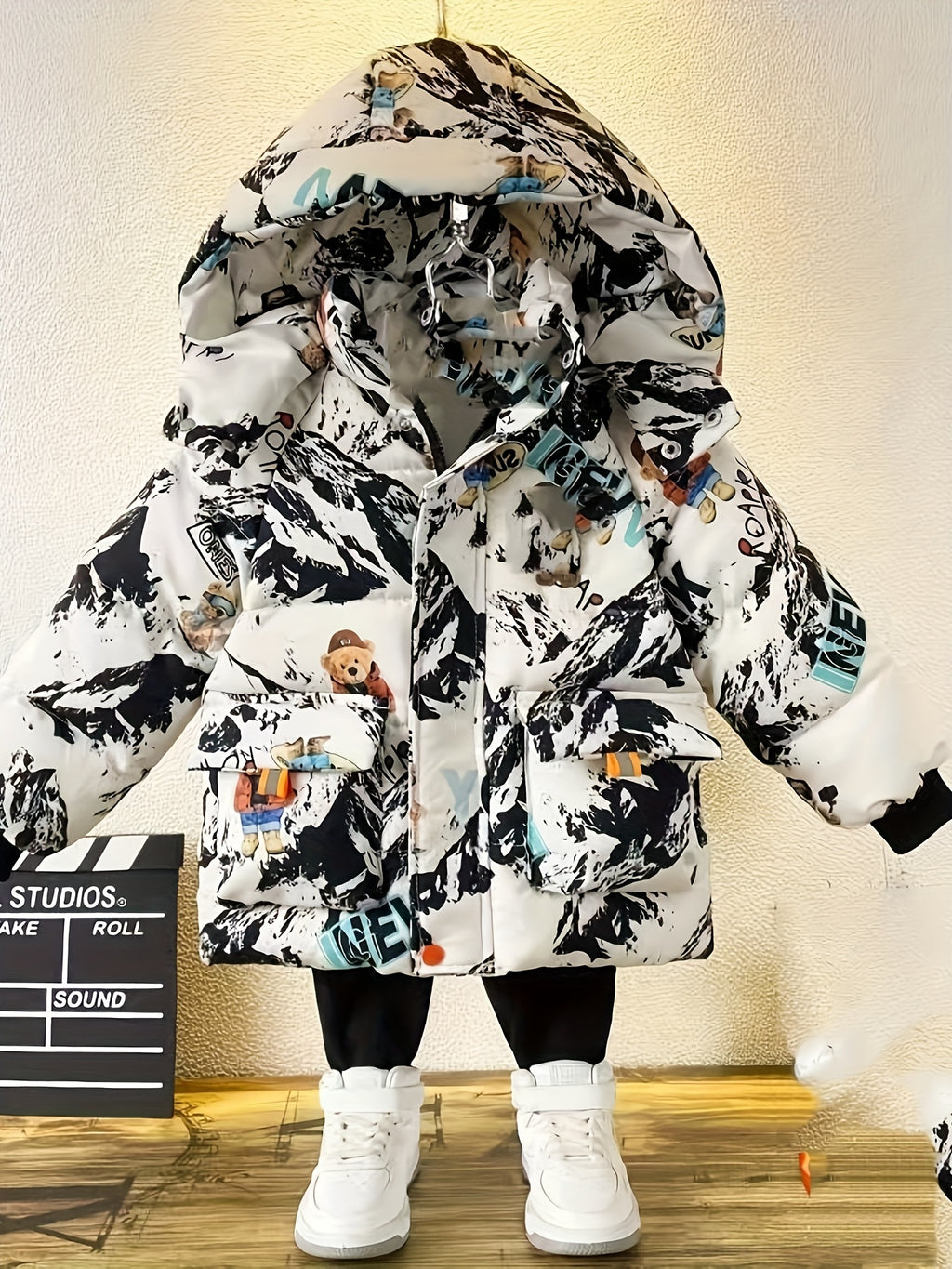 Nouveau manteau pour garçons, vêtement d'hiver épais mi-long — Monptitlou