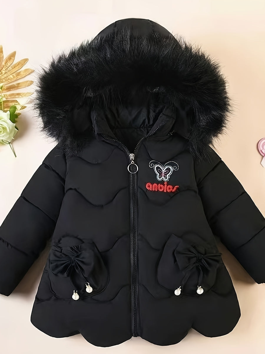 Veste chaude d'extérieur matelassée pour fille, matelassée pour enfant — Monptitlou