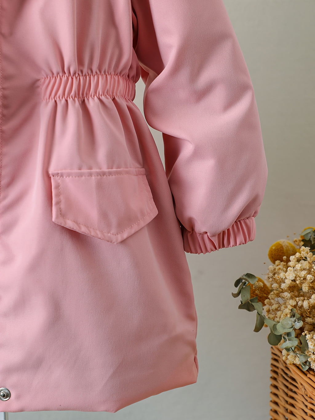 Manteau long à capuche doublé pour filles, automne hiver, décontracté — Monptitlou