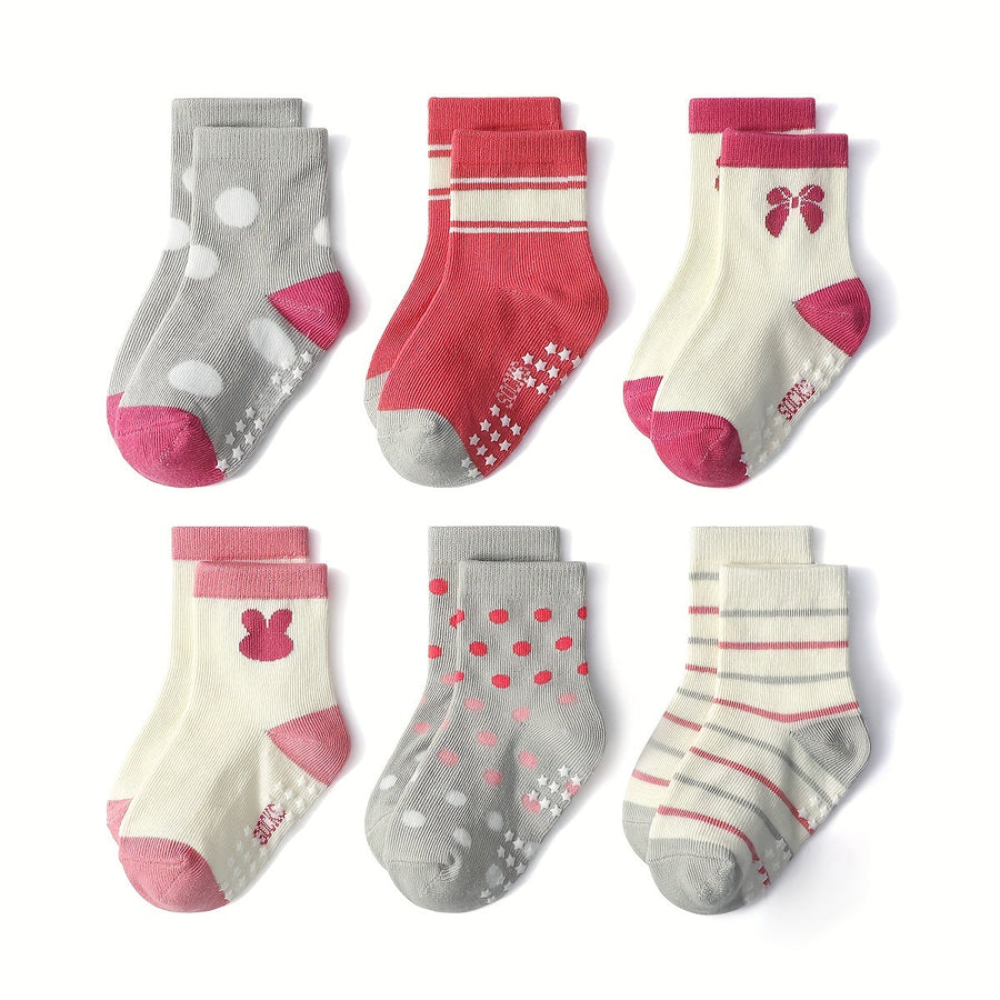 12 Paires de Chaussettes Mi-Mollet pour Filles, Nouveauté PC — Monptitlou