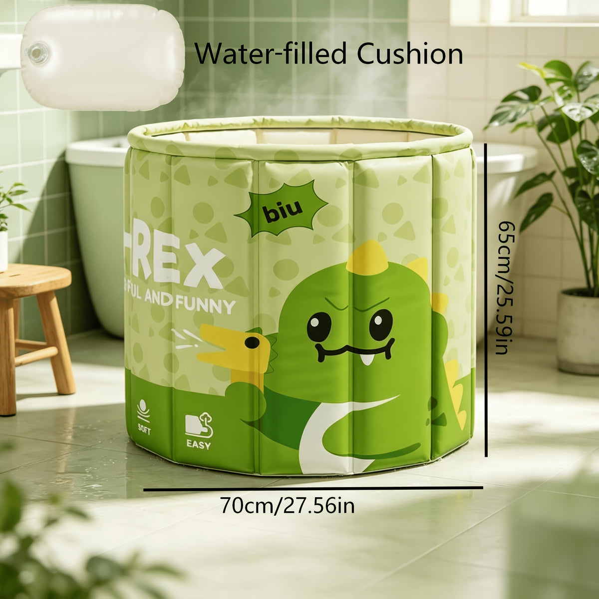 Baignoire portable pliable avec motif de dinosaure — Monptitlou Image