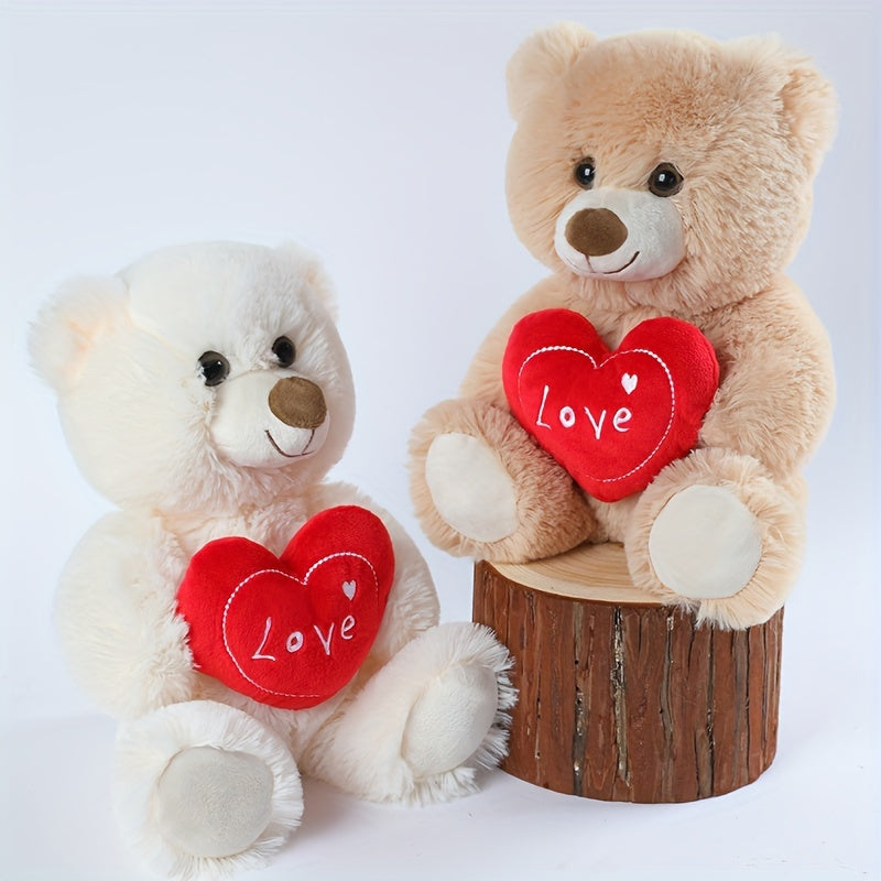 Ours en Peluche Cœur d'Amour de 26 cm / 10.23 pouces avec Ours et Chien — Monptitlou