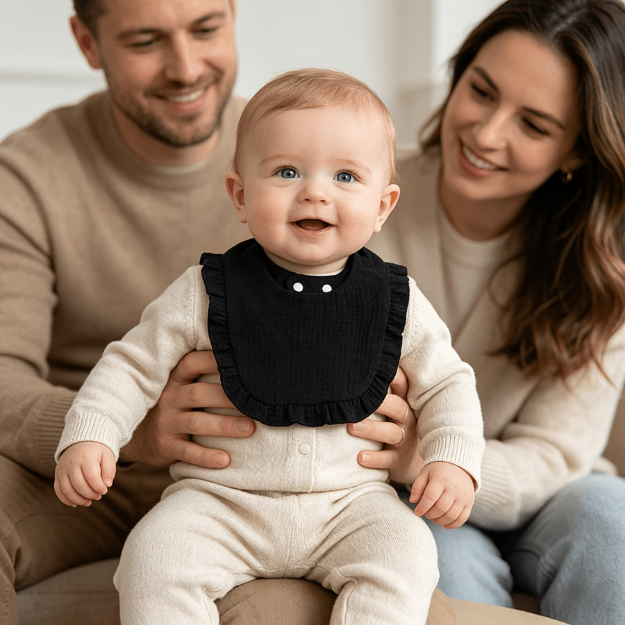 Bavoirs à volants pour bébé, bavoirs pour nouveau-nés — Monptitlou