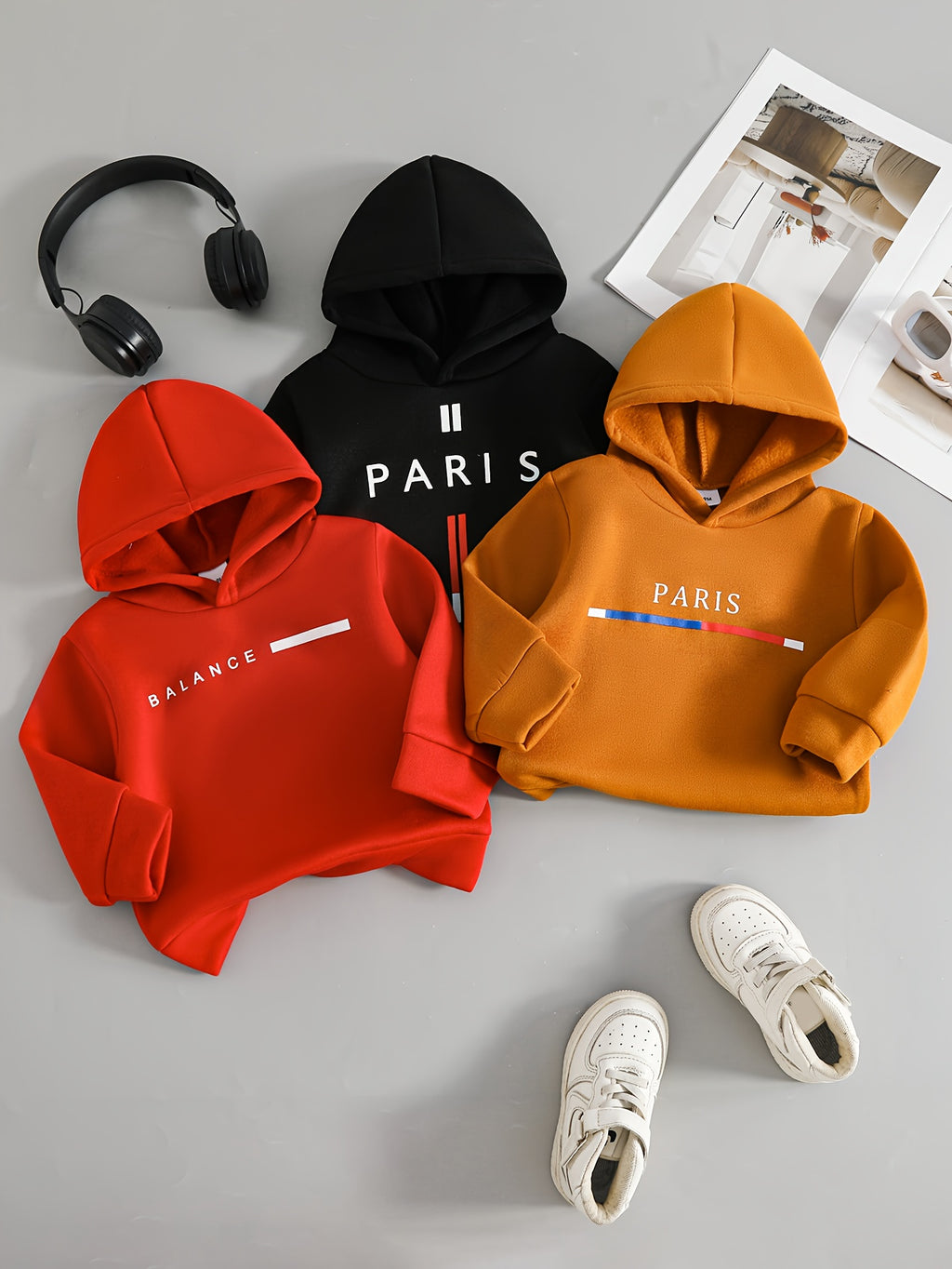 (Ensemble de 3 pièces) Nouveaux sweat-shirts à capuche pour bébé garçon — Monptitlou