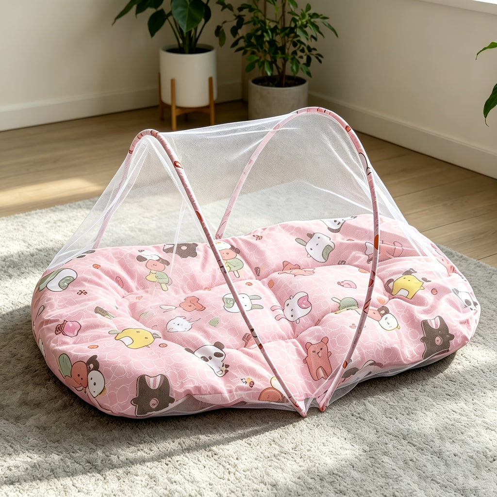 Lit Pliant Anti-Moustique pour Bébé avec Petit Coussin — Monptitlou
