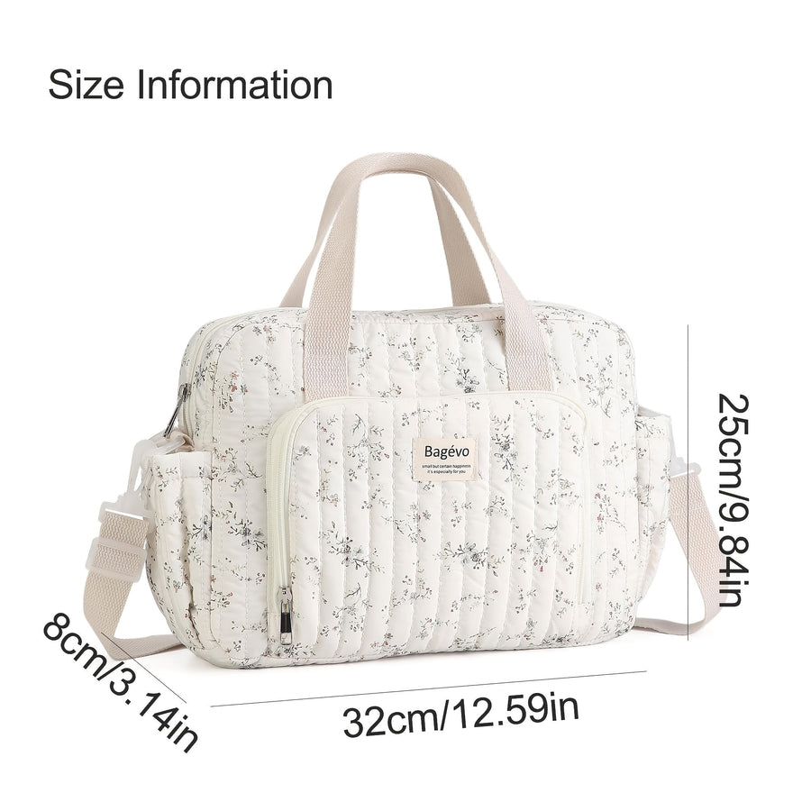 Sac à langer cabas floral pour maman et papa — Monptitlou